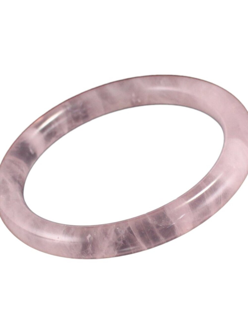 Natural Madagascar Rose Quartz Crystal Bangle Bracelet 58mm ID 31.758g Certifi